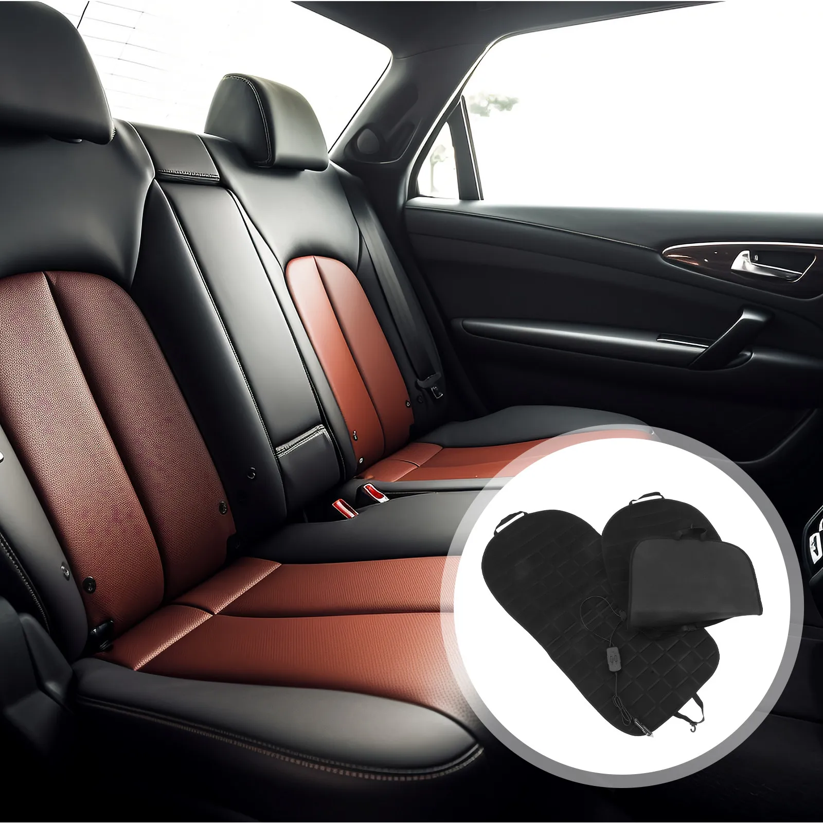 

Комплект из 2-х подушек с подогревом для сидений, зимние теплые чехлы на сиденья, быстрый нагрев от прикуривателя DC12V, автомобильные подушки для дома, офиса, грузовика