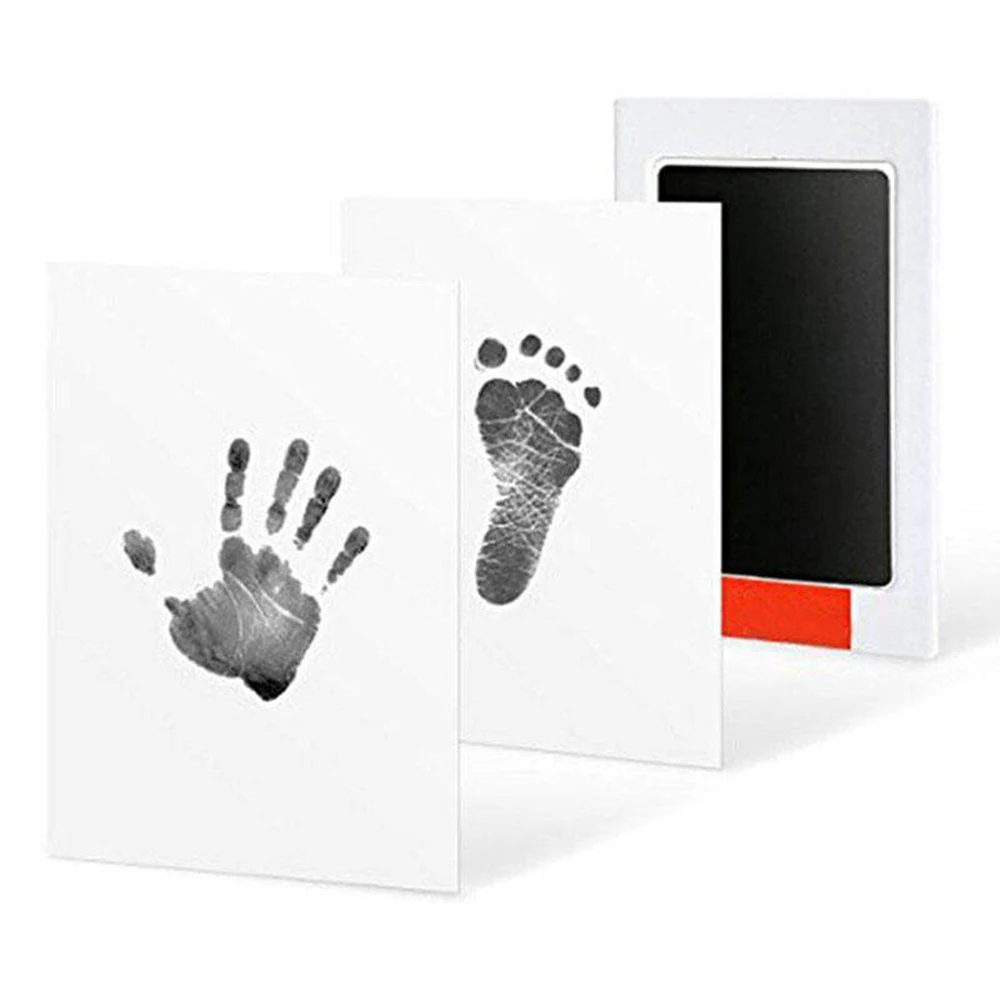 Newborn Baby Handprint Footprint Imprint Clean Touch Ink Pad Photo Frame Kit Hot Footprint Mud Safe Non-toxic Best Remembrance