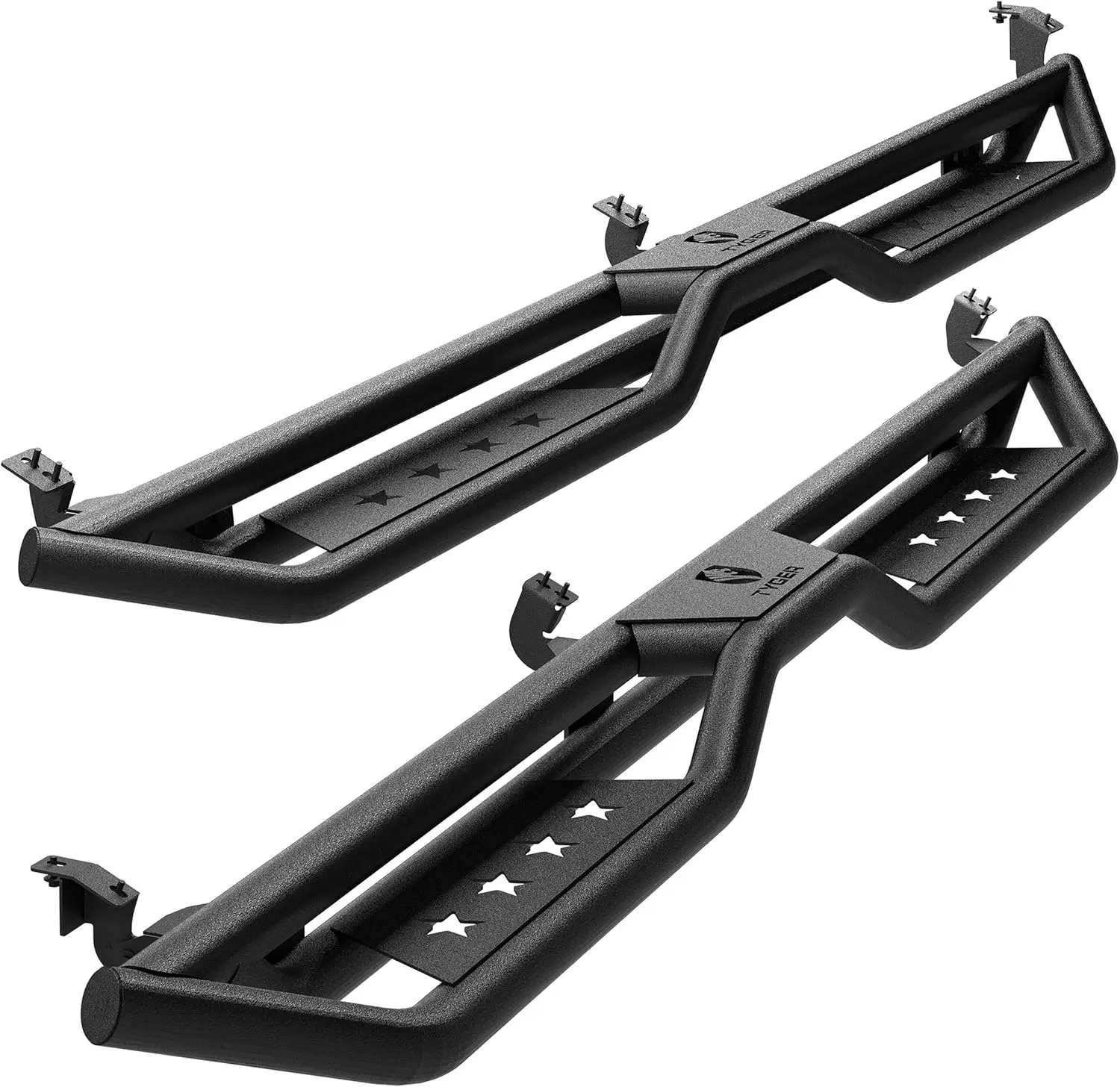 

Star Strider Compatible with 2005-2023 Toyota Tacoma | Double Cab | TG-SR2T74938 | Side Step Rails Nerf Bars Running Boards