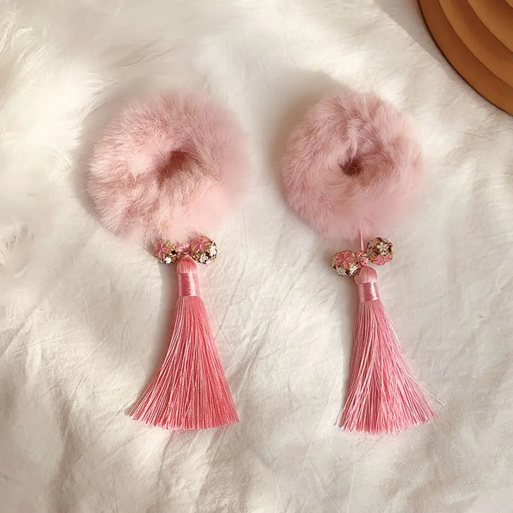 

Solid Color Bowknot Girls Hairball Antiquity Children's Headwear New Year Hair Accessories Hair Rope Duckbill Clip