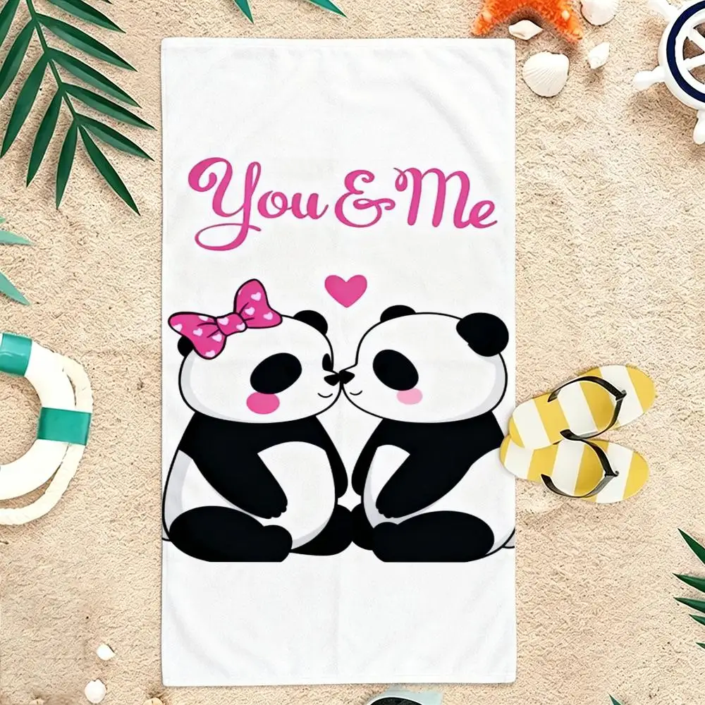 Cute Animal You and Me Towel Microfiber soft Beach Towel for Travel Fitness Sauna Bathing Camping