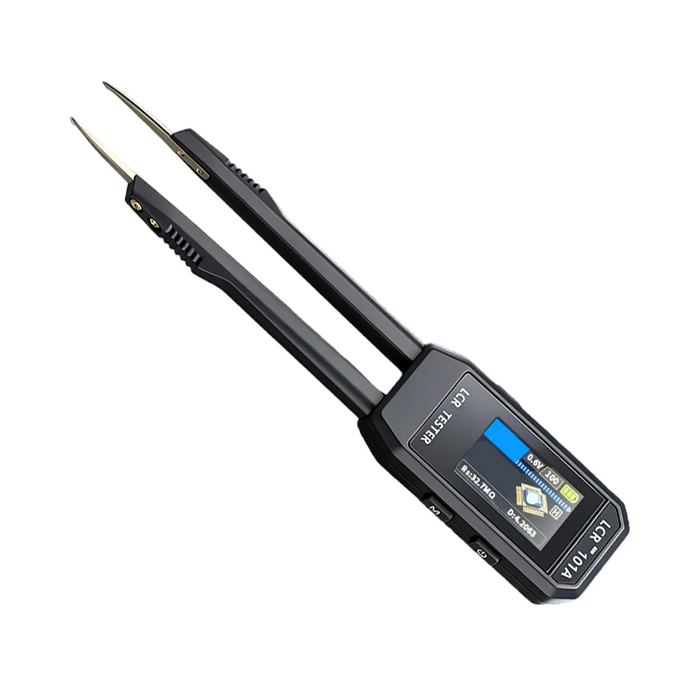 LCR Bridge Tester with Integrated Tweezers for Resistance Capacitance Inductance and Diode Testing on Single Compact Device