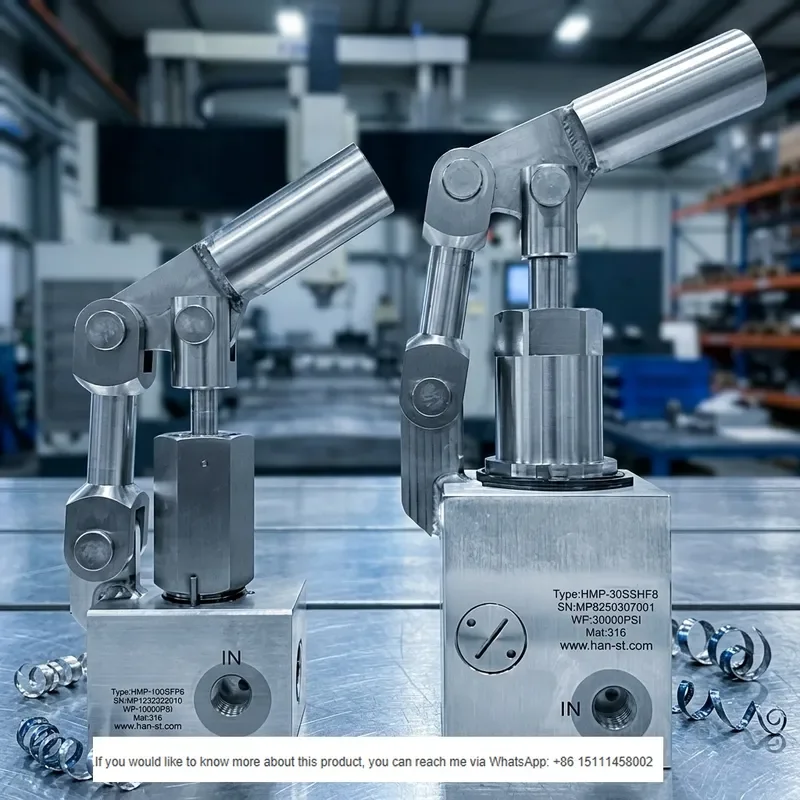 Manual Pump Maximum Working Pressure: 40,000psig(275.9MPa) Single-acting Piston Pump 316 Stainless Steel Material Components