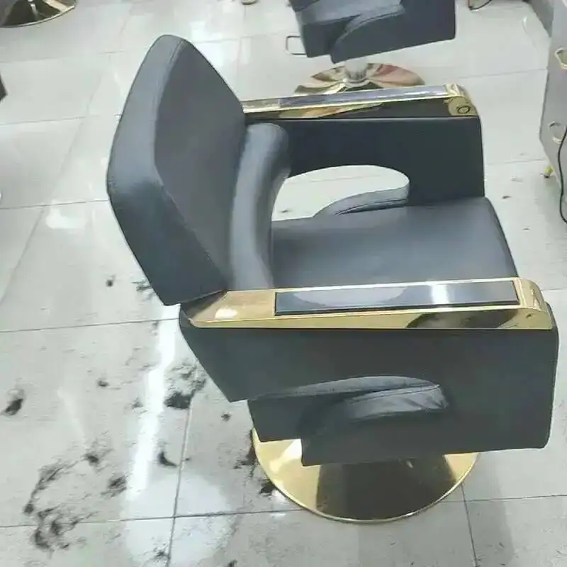 Chair Steel Stainless Luxury Light Professional Barber Salon Chairs for Hair Stylist Beauty Salon Lift Hairdressing Tattoo Chair