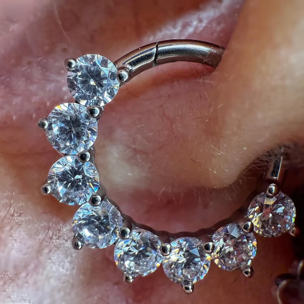 1PC G23 티타늄 세그먼트 힌지드 셉텀 클리커 코링 - Septum Clicker Ring 리뷰 및 가격