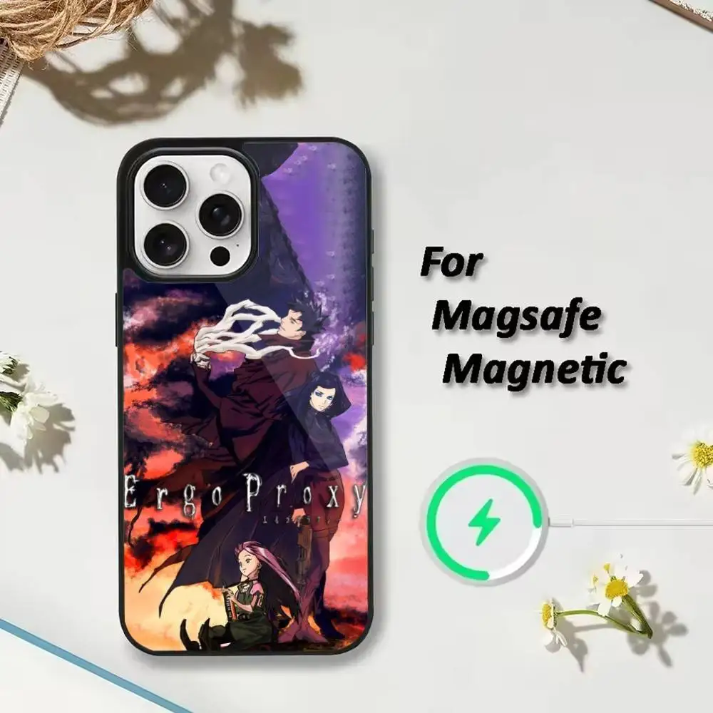 Anime E-ergo P-Proxy Phone Case For iPhone 17,16,15,14,13,12,Plus,Pro,Max for Magsafe Magnetic Wireless Charging