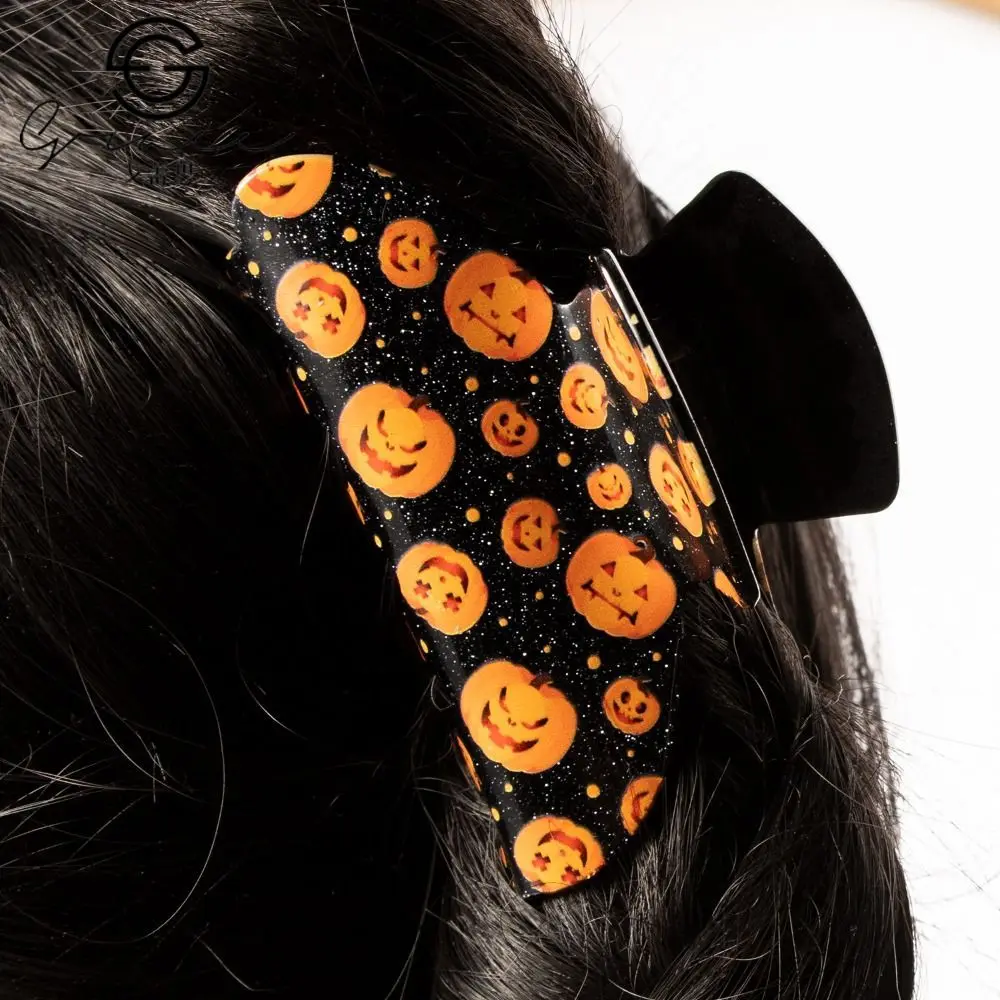 Fashion Pumpkin Halloween Hair Claw Anti-slip Hair Crab Clip Ghost Headdress Spider Headwear Party