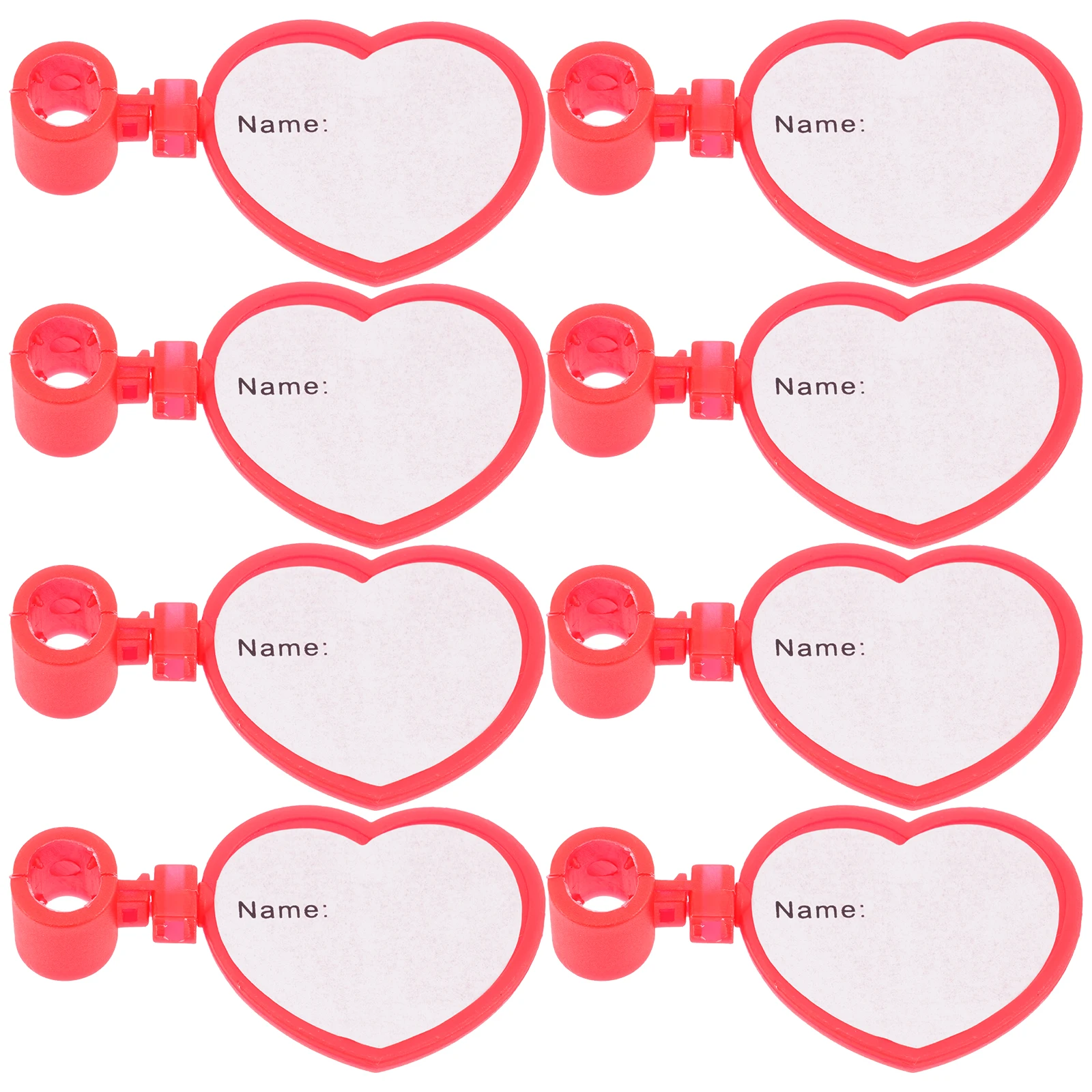 

8pcs Stethoscope Name Tag Nurse Badge Reel Plastic Tags Paper Badges Clip Material Open Buckle Fixing Stethoscope
