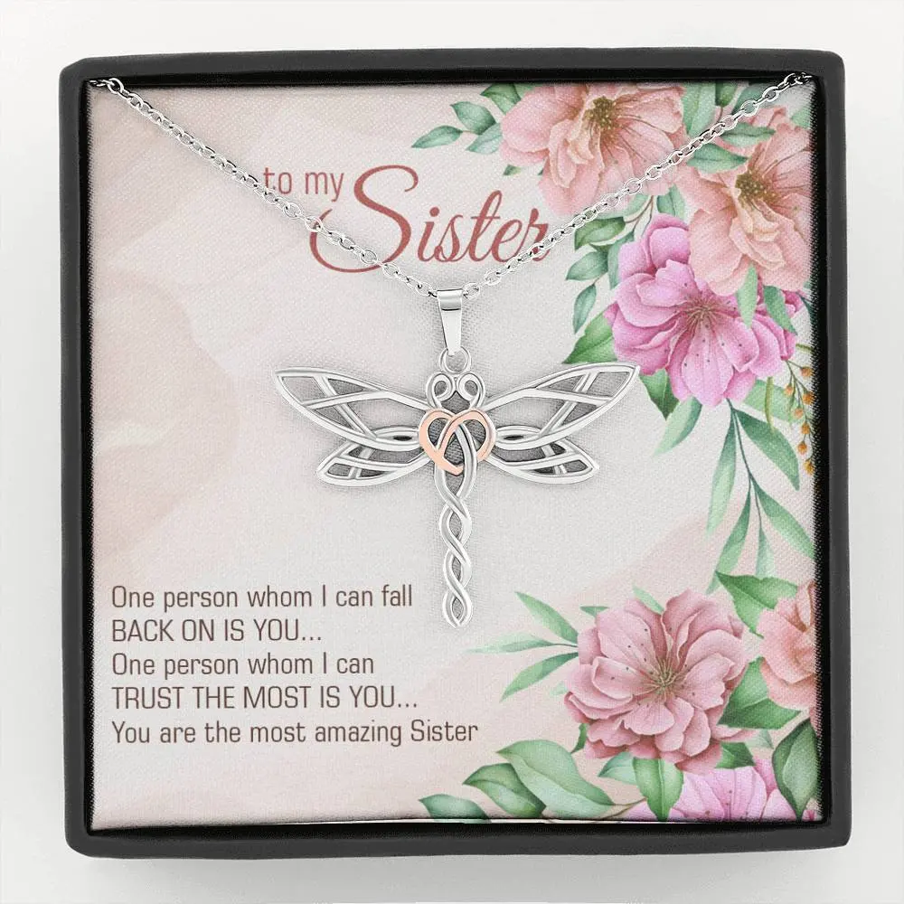 Dragonfly Necklace For Sister, Gift From Brother, Birthday Gift For Sister For Sister, Graduation Gift For Sister