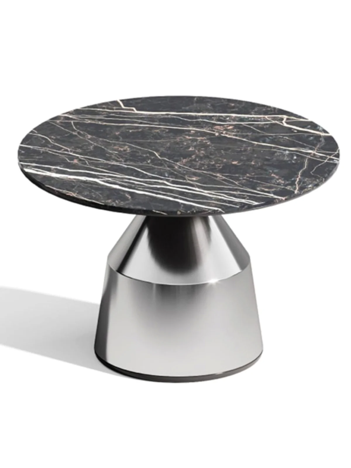 

Italian luxury marble coffee table with corners, sides, and circles, designed by a designer hotel model room