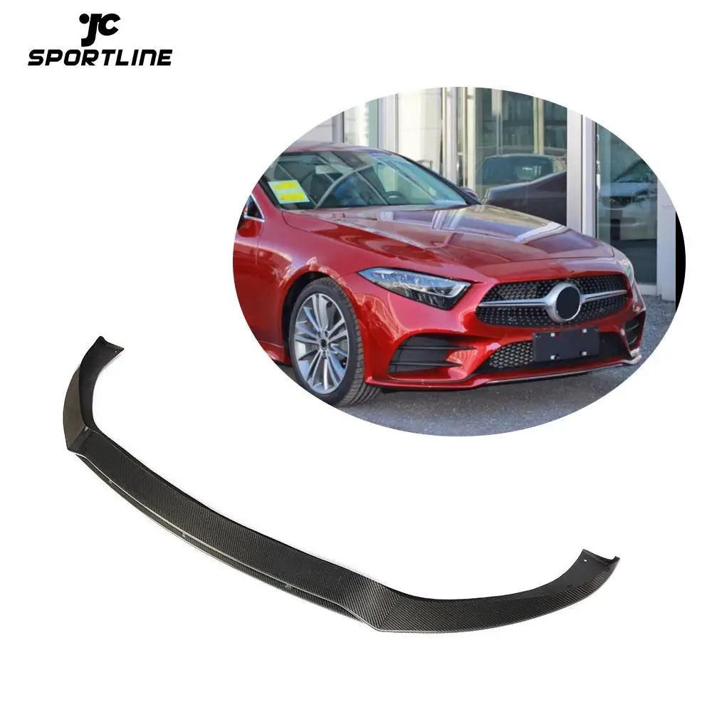 For M-ercedes-Benz CLS Class CLS53 AMG Carbon Fiber Front Bumper Lip 2018-2019