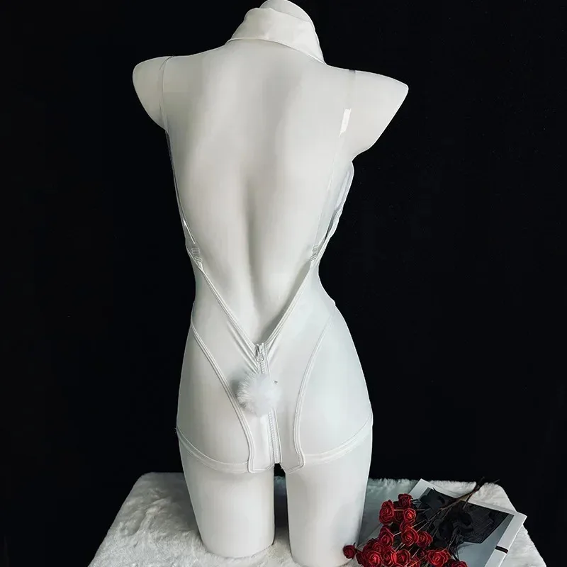 

2025 12, белый кролик, карнавальный костюм для девочек, женский сексуальный кожаный боди, милая подруга, униформа с кроличьими ушками, Хэллоуин, карнавал