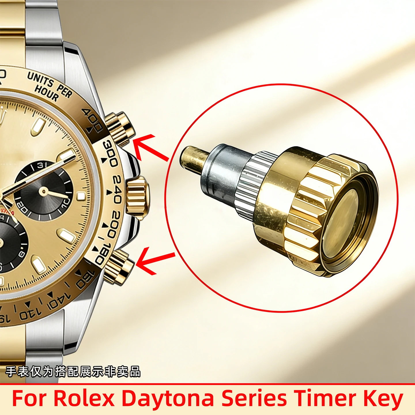4130 Movement Watch Accessories for Rolex Daytona 116508/116505 116500 Button Crown Key Silver Gold Time Adjustment Timer Button
