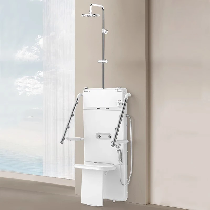 

Elderly seated thermostatic shower bathroom multi-functional folding seat bath bath special chair