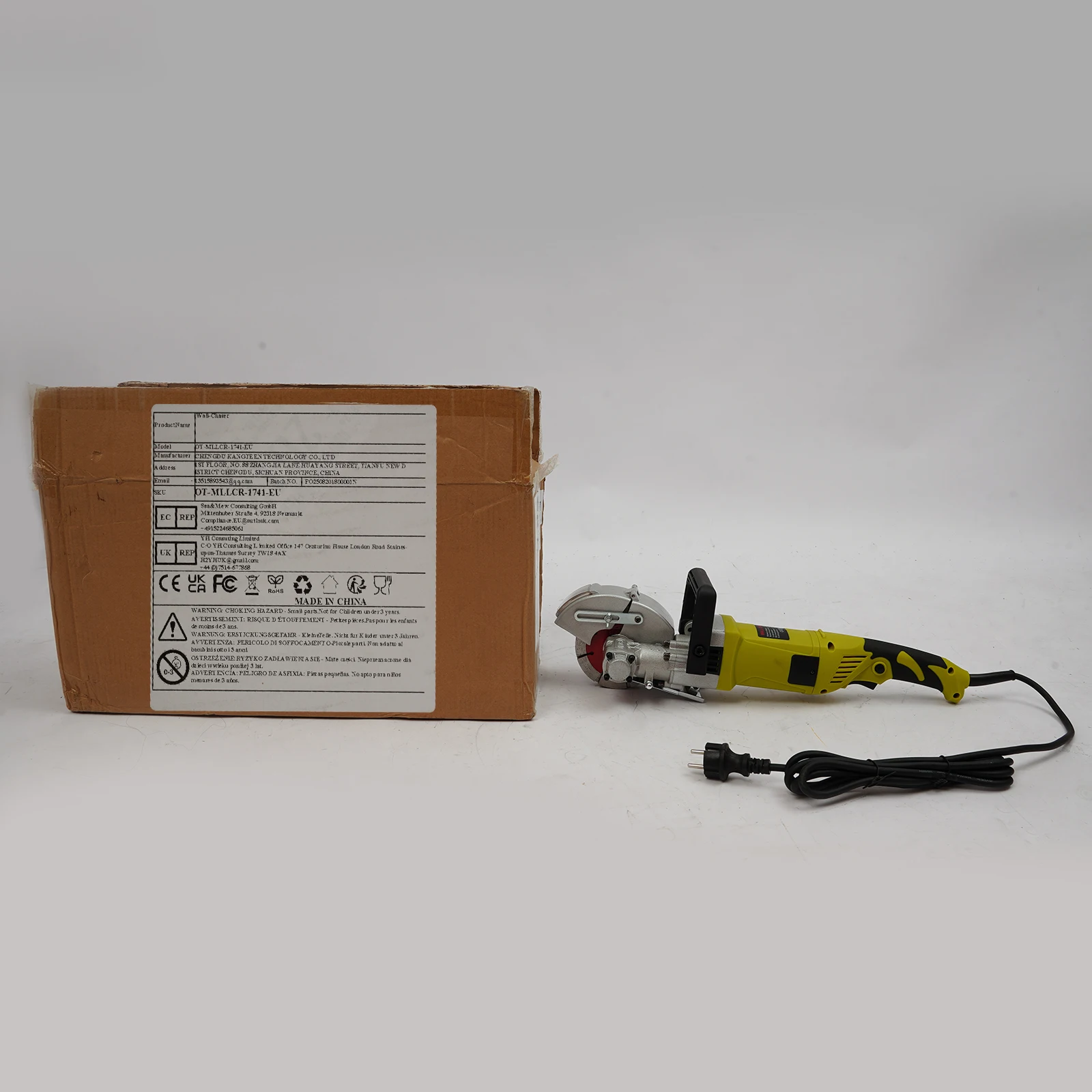 220V Elektrische Wandfräse 4KW 6500 U/min Staubfreies Schneiden Einstellbar 0-30mm Mit 5 Sägeblättern Pumpen-Wärmeableitung Langlebig – Detail 10