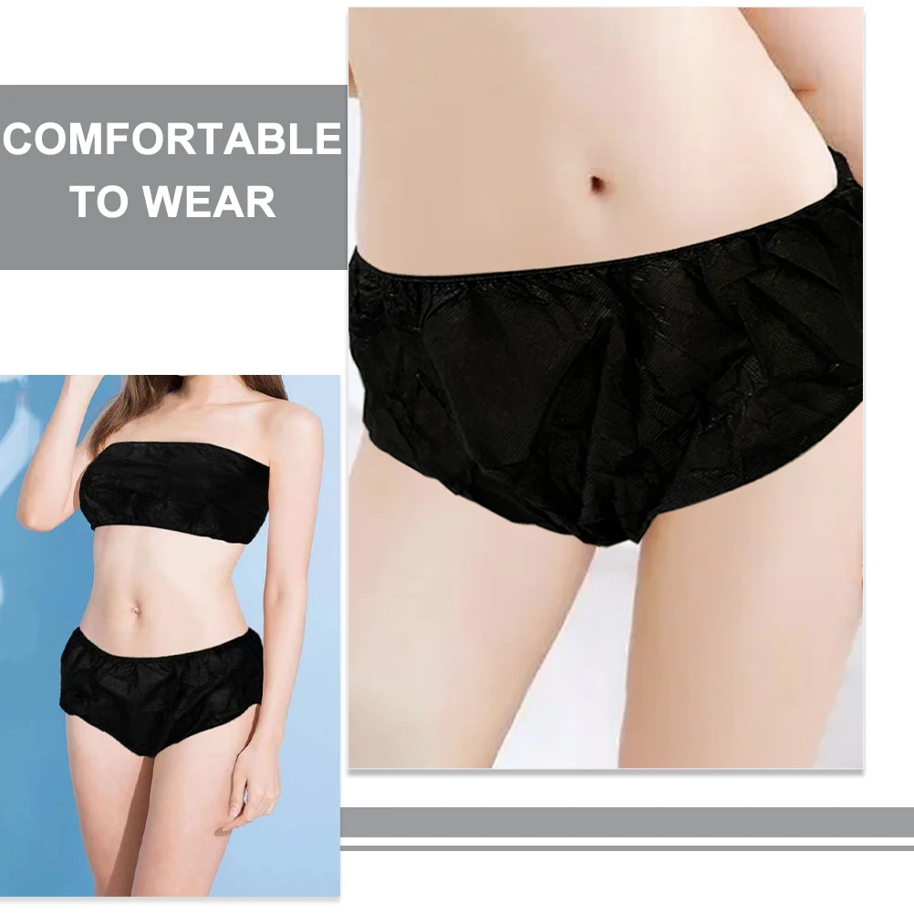 

10 Sets Disposable Underwear Women White Non woven Bra Panty Salon Spa Travel Breathable Comfortable Practical Elastic