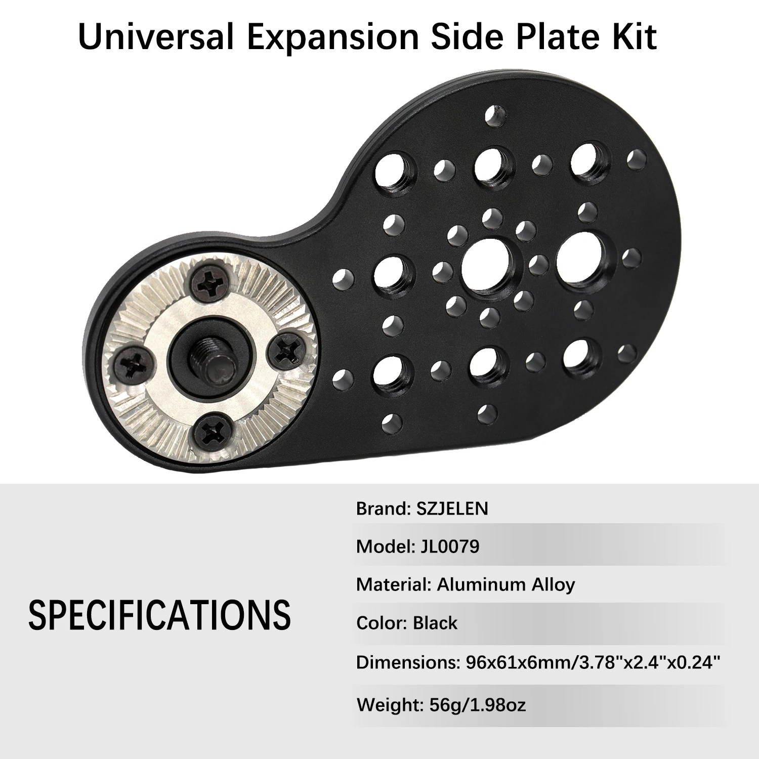 RED V-Raptor XL universal camera Expansion Side Panel Kit, M6 Thread Rosette Mount Adapter with ARRI & 1/4\'\' Thread
