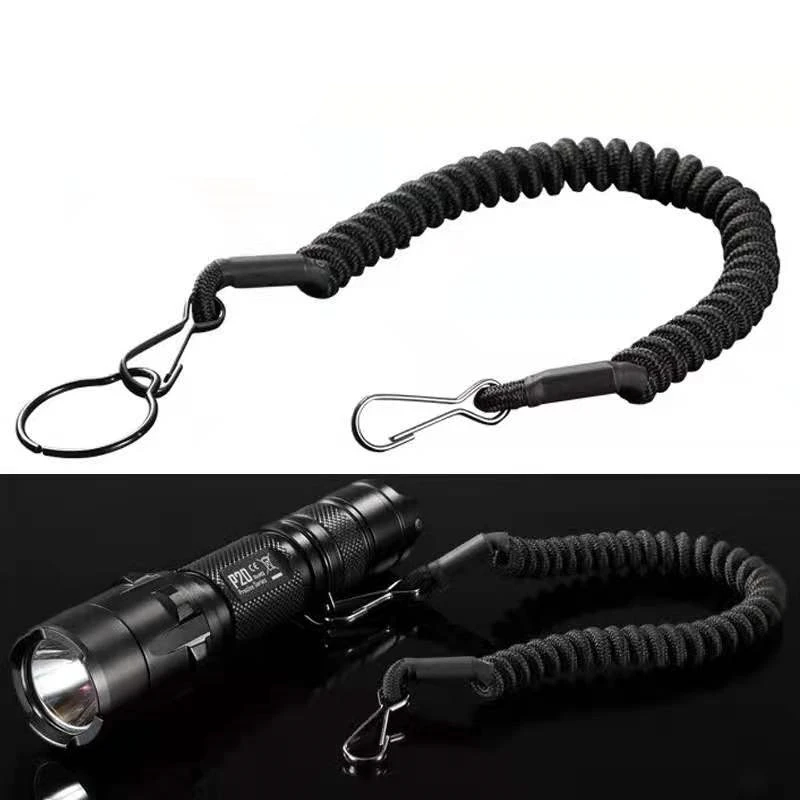 NITECORE NTL10 NTL20 Flashlight Tactical Lanyard Punched Stainless Steel Ring Safety Rope For 25.4mm Diameter Lamp Torch