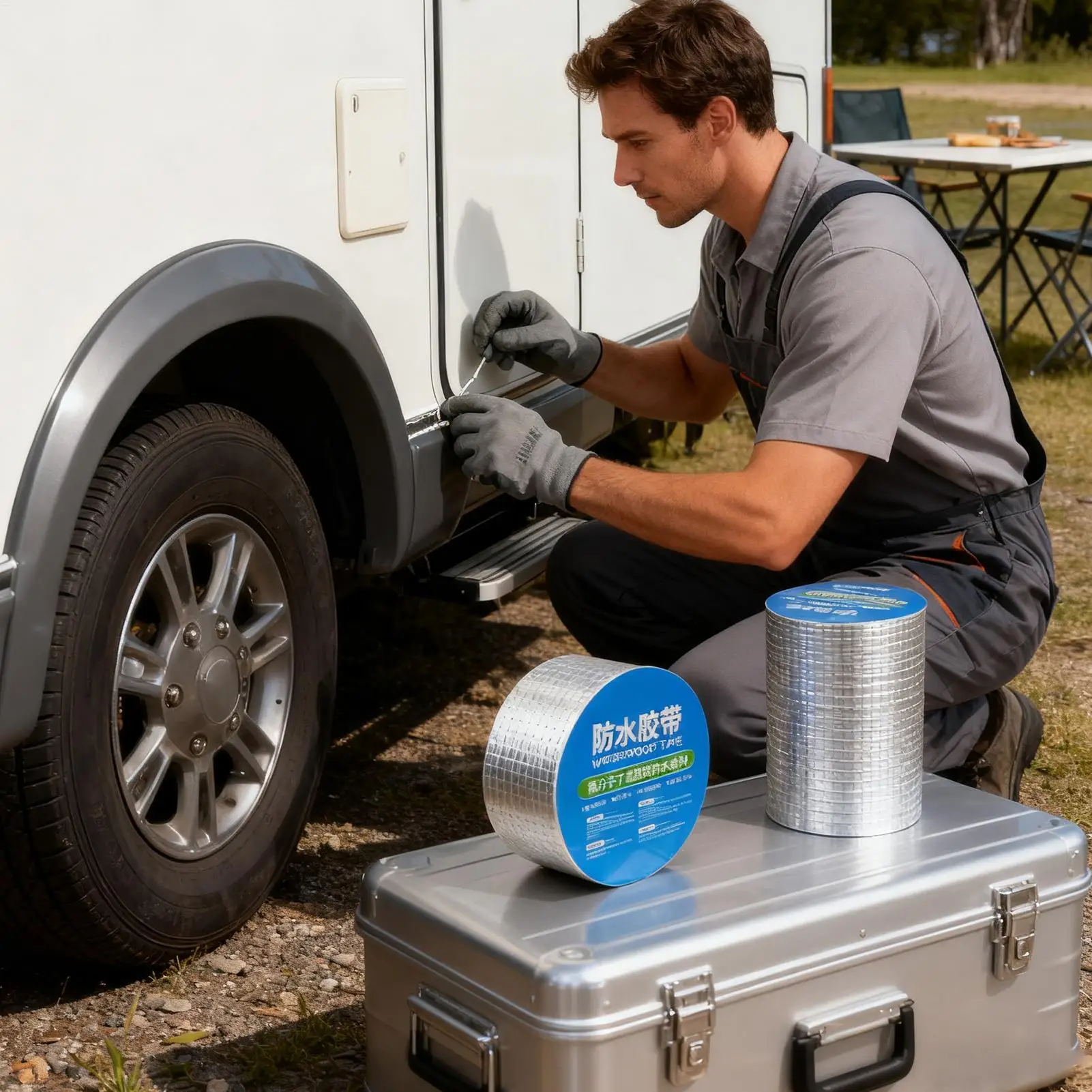 

Waterproof Adhesive Tape 1.5mm Thick Self-Adhesive Patch UV Resistant Duct Sealant Tape For RV Window Door Bathroom Pipe Roof