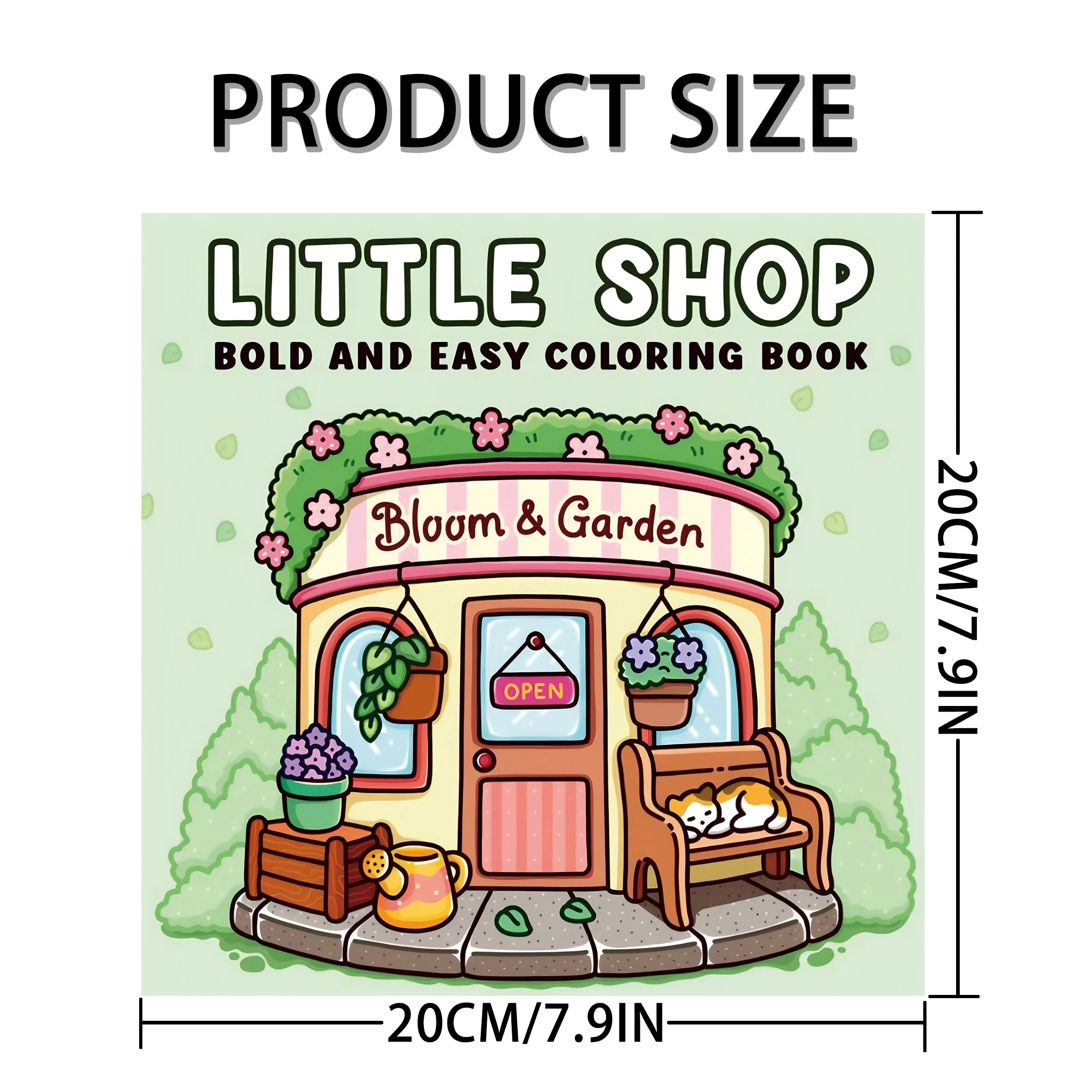 Cute Little Shop Coloring Book for Adults Cozy Neighborhood Storefronts & Scenes Anti Anxiety Art Activity Book