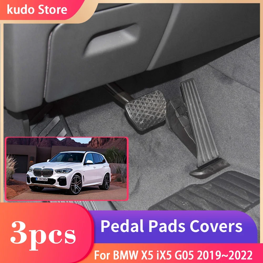 

Педаль тормоза для BMW X5 iX5 G05 2019 ~ 2022, подставка для акселератора без сверления, поднос из нержавеющей стали, аксессуары для салона автомобиля