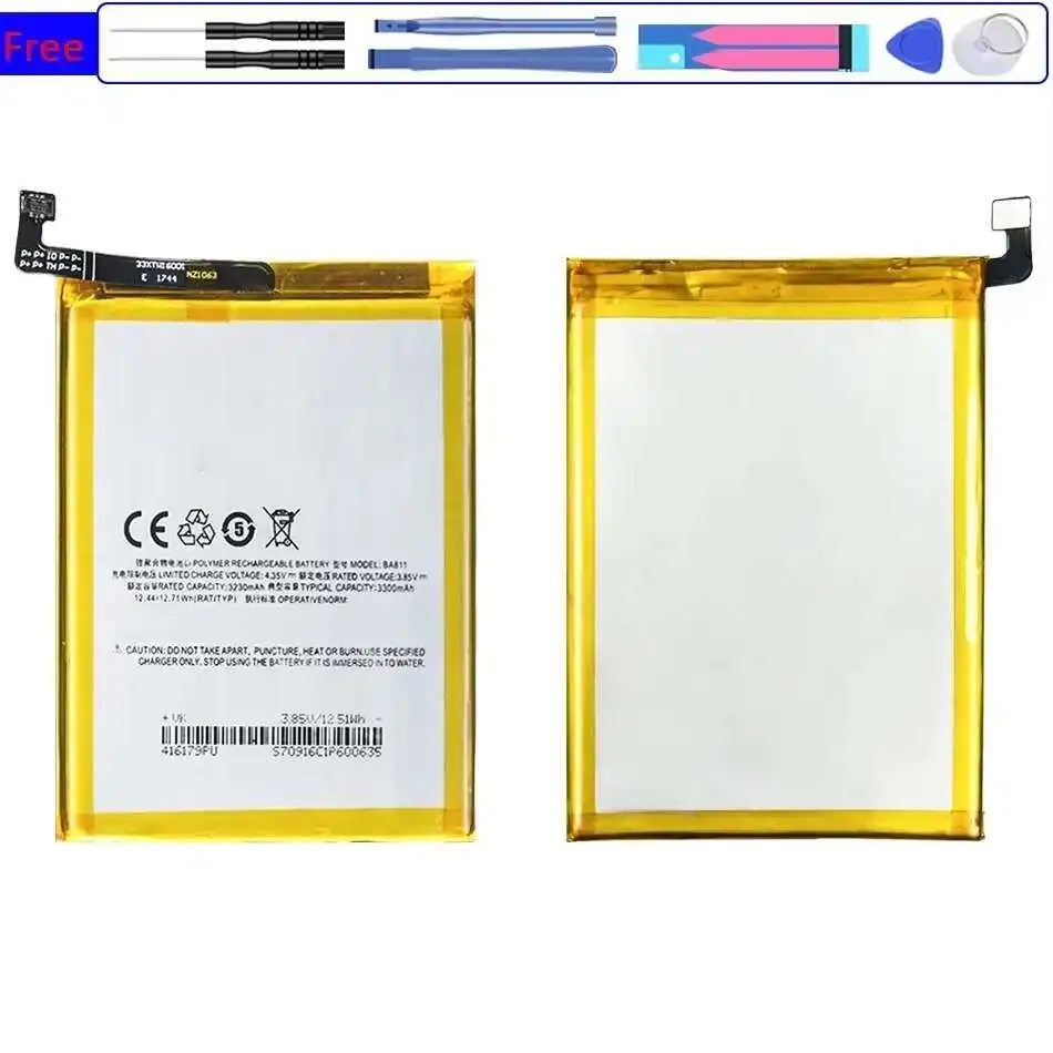 

Mobile Phone Battery For Meizu Meilan 6T m6T M811H M811Q BA811 3230mAh