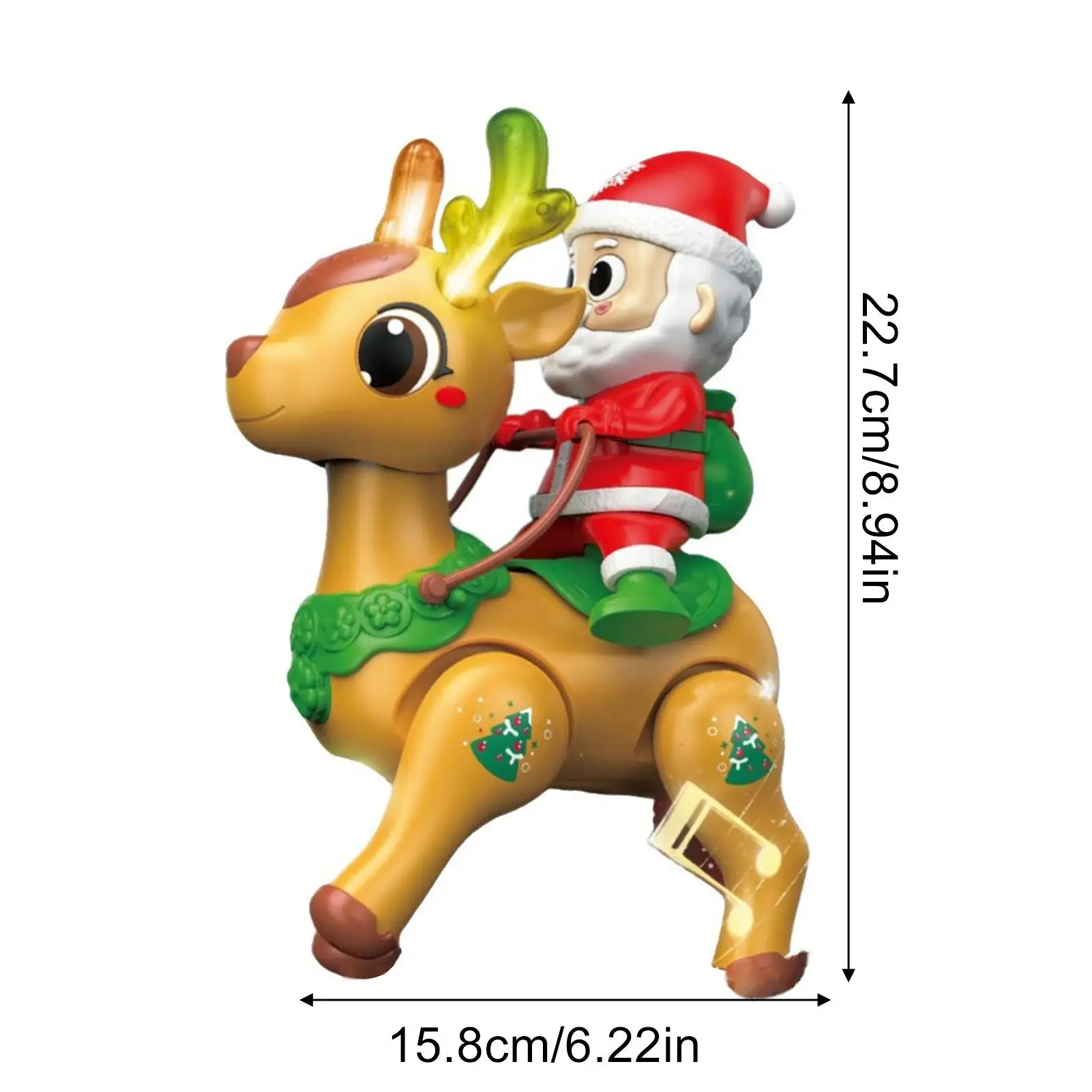 Brinquedo de engatinhar para bebês, brinquedo de canto para engatinhar, treinamento de equilíbrio, figura de papai noel calmante com luz para aprendizagem precoce, meninos