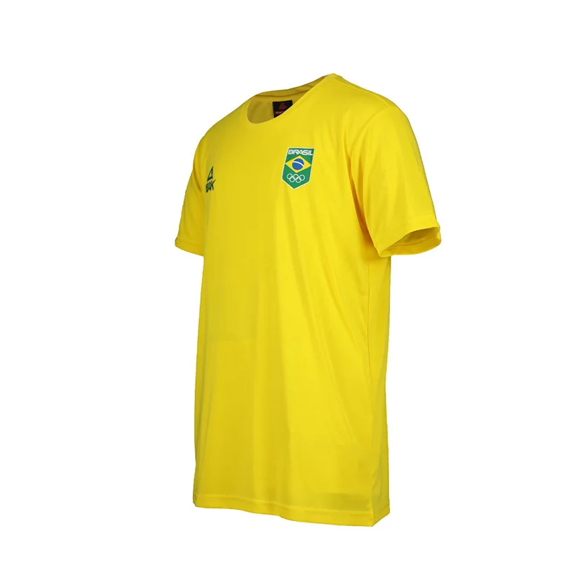 PEAK-camiseta de compressão de secagem rápida para homens, camiseta esportiva corrida, camiseta de ginástica, tops de fitness, musculação e treino, camiseta curta, unissex, 2020