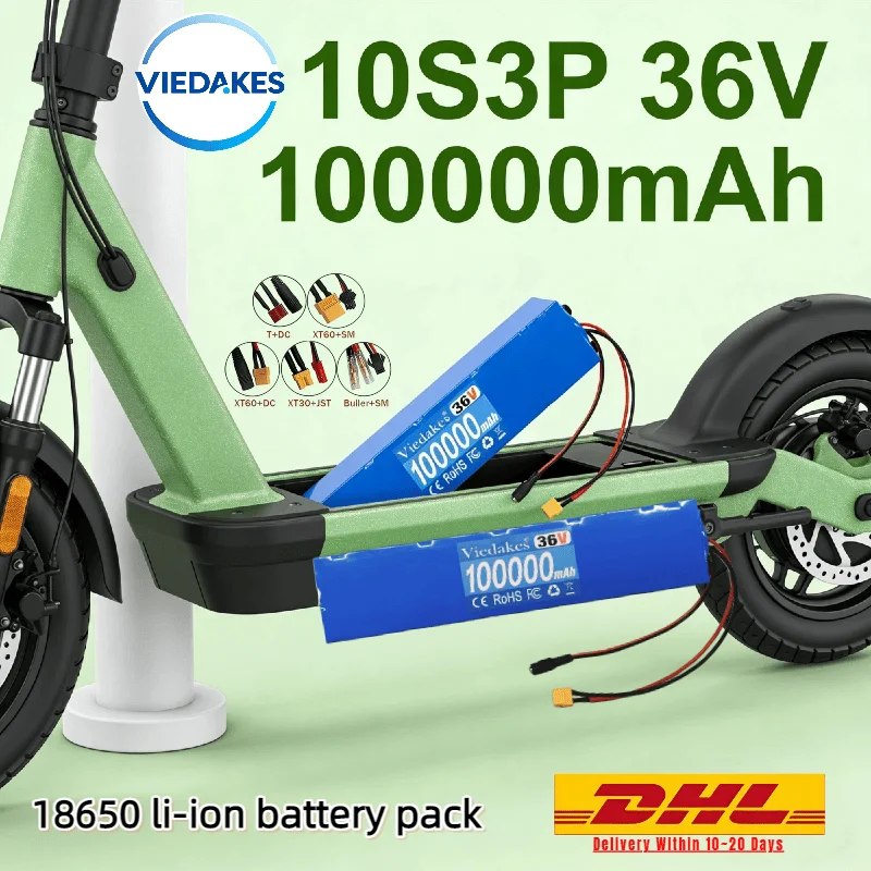 

Горячая распродажа: Аккумуляторная батарея 10S3P 18650 Li-ion, высокая емкость 36В 100000мАч, источник питания для электросамокатов M365/M365Pro, для длительных поездок