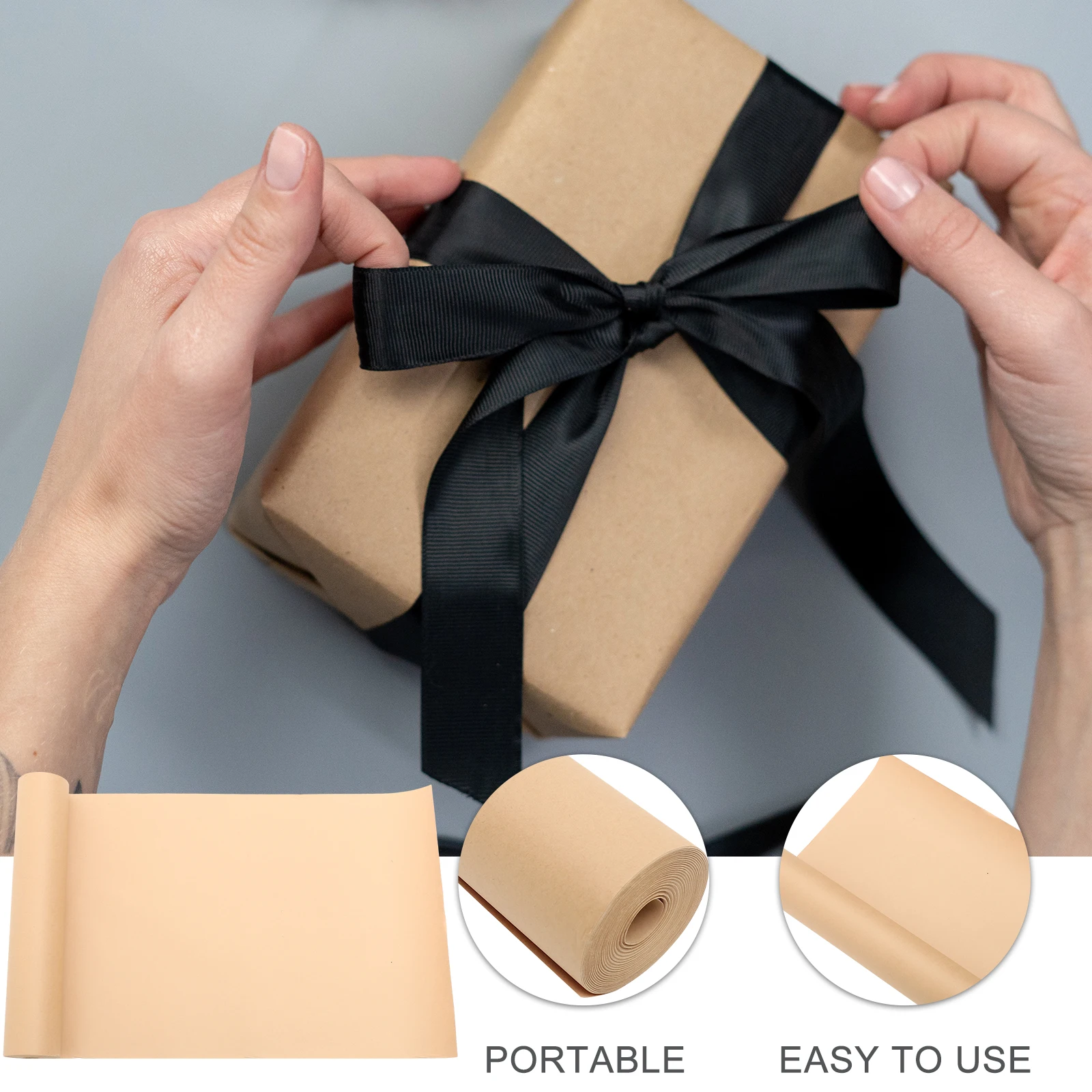

Kraft Paper Roll Simple Wrapping Brown Craft Scroll for Crafts Packaging Book Packing