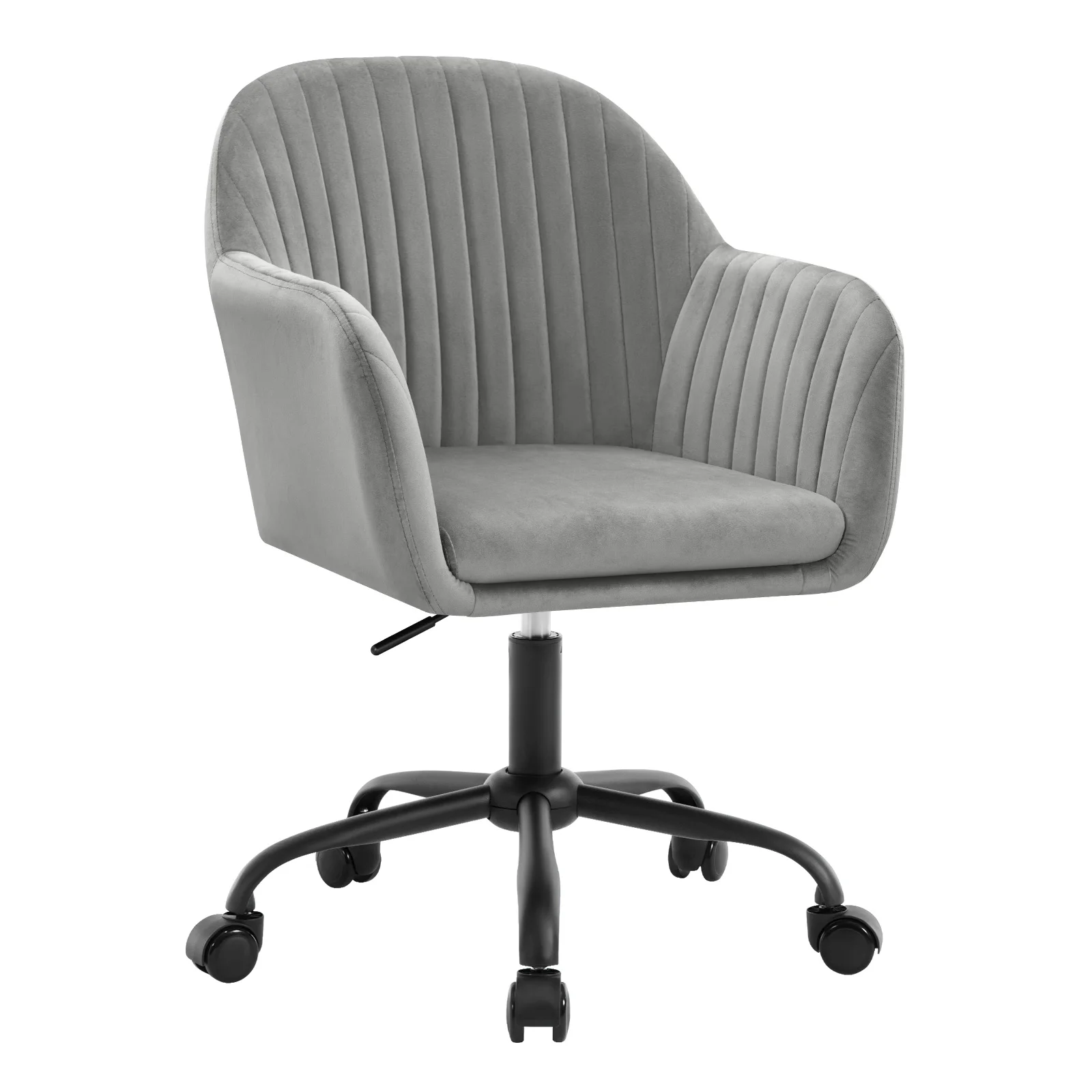 WOLTU Samt-Bürostuhl mit Armlehnen, Rollen, anhebbar, Gaming-Stühle mit hoher Rückenlehne, höhenverstellbar, ergonomischer Arbeits- und Make-up-Stuhl – Detail 18
