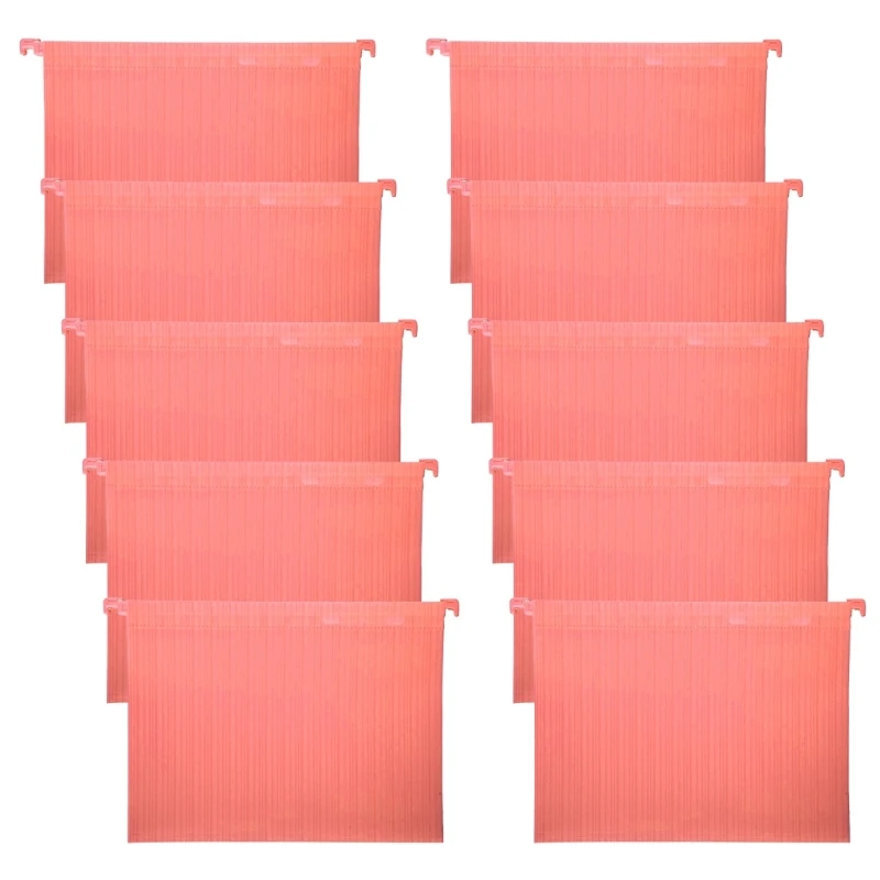 10Pcs Letter Size Suspension Files with Tabs, File Classification File Folder Filing Cabinet Haning File Bag for Office