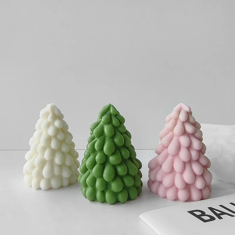 

DIY Christmas Tree Silicone Mold Handmade Aroma Candle Plaster Resin Ornaments Mould Christmas Candle Making Molds