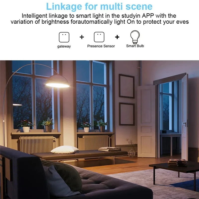 ABMF-Smart Датчик присутствия человека Обнаружение яркости/расстояния Tuya Smart Life Домашняя автоматизация для Alexa с кронштейном