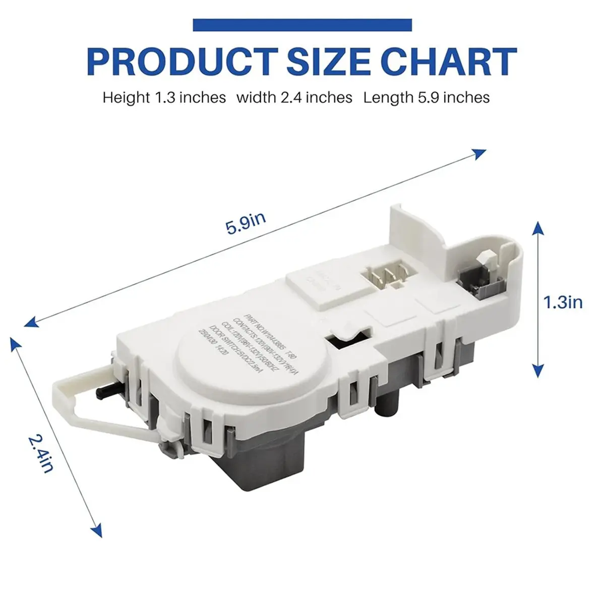 (MEOF) Nuevo Cierre de Puerta para Lavadora WPW10443885 WPW10443885VP para Lavadoras Whirlpool, Maytag, Amana y Crosley