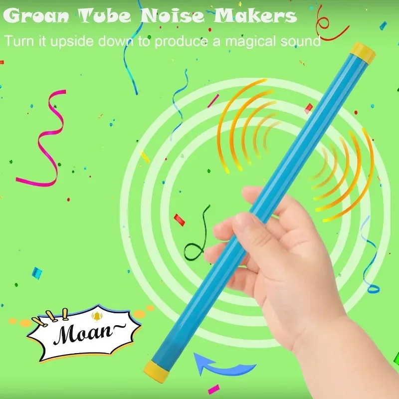 5Pcs Groan Tube Noise Makers - Noisemakers Groan Sound Stick Toy (Random Color) Plastic Shaker Children's Fun Toy Fart Stick Toy