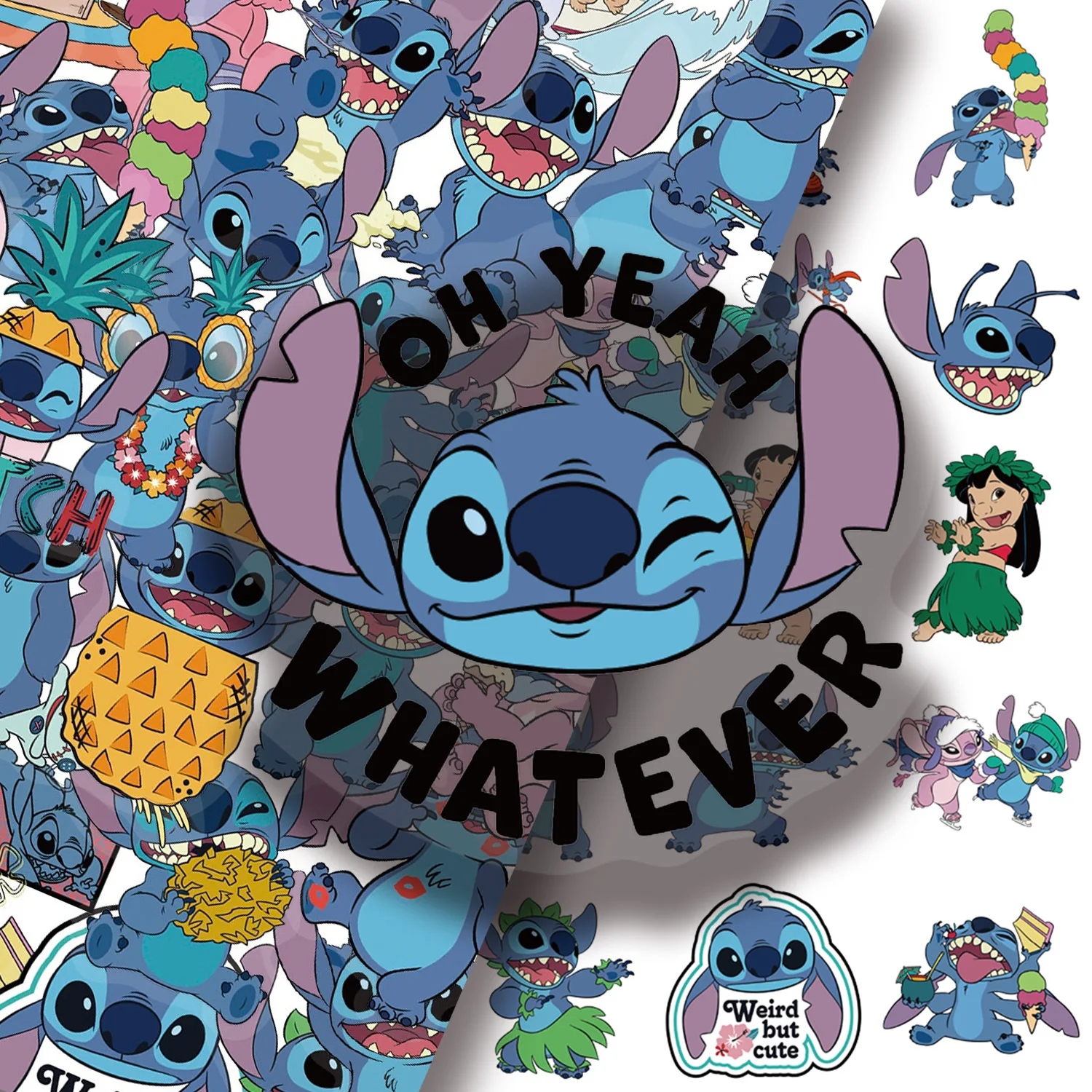 10/30/50 SZTUK Urocze Naklejki na Szczudła Lilo & Stitch Kreskówka Naklejka Anime Graffiti Transparentna Dekoracja Muzyka Zabawki dla Dzieci Laptop Telefon