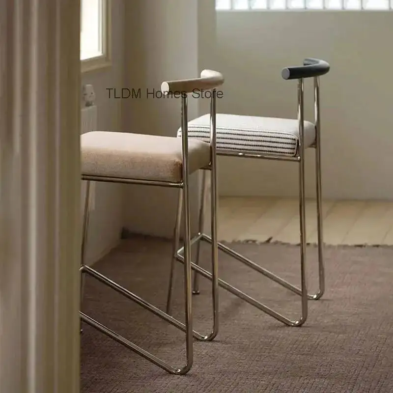 

Nordic Metal Luxury Bar Stools Design Minimalist Bedroom With Back Bar Chairs Comfortable Aesthetic Cadeira Trendy Furniture