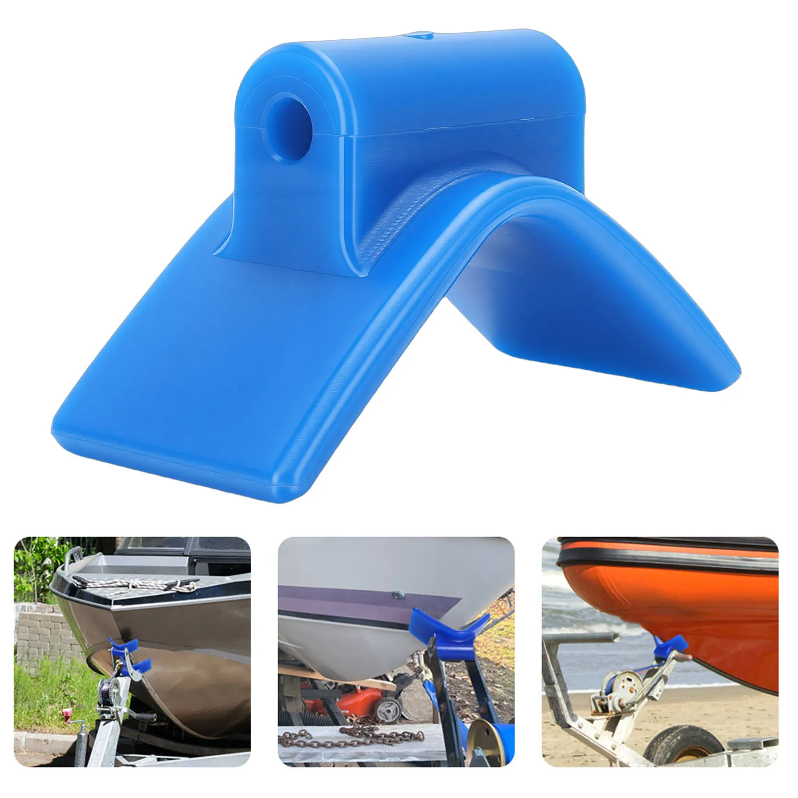 V Trailer Roller Stop Trailer Bow Stop 3in Width 1/2in Mounting Hole PU 5.3in V Span Boat Trailer Bow Stop Block for Boat