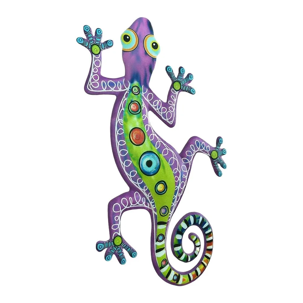 22x14cm Colorful Metal Wall Decor Iron - Rust Proof Waterproof Fade Resistant Art for Indoor Outdoor Wall Display