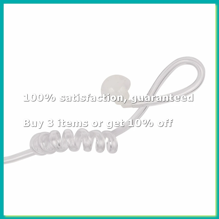 9Pack X(Surveillance Security Clear Coiled Acoustic Air Tube Earpiece PTT for Mobile Phone)