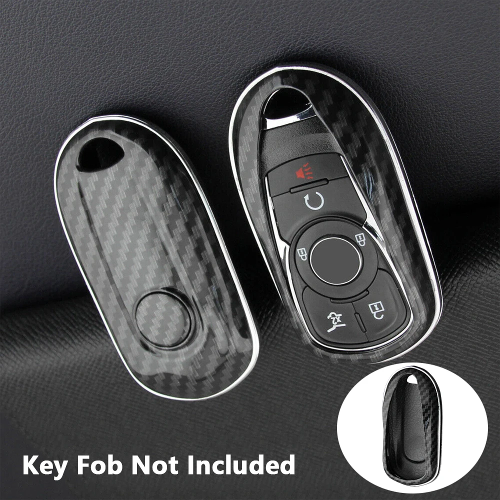 Carbon Filber Car Key Case Cover with Keychain For Buick Enclave Encore Envision Lacrosse Regal Sportback Regal TourX 2018 2019