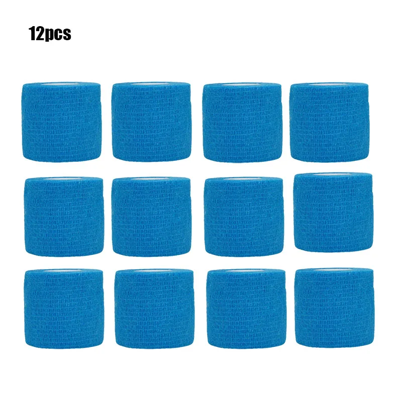 3/6/20PCS Sports Self Adhesive Elastic Bandages Blue Wrap Tape Elastoplast For Knee Pads Finger Ankle Palm Aid Kit Pet Tool