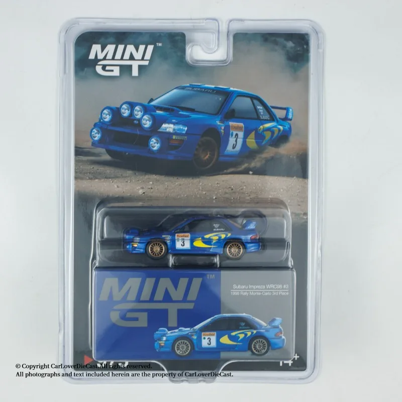 

In stock: 1:64 #975 Subaru WRC98 die-cast simulation alloy car model, boys' festival gift toy, adult collectible display item.