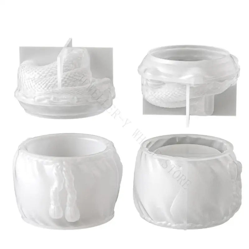 R7UF Snake-Themed Storage Jar Mold for DIY Crafters, Accessory Makers, and Gift Projects Using Resin or Other Listed Casting
