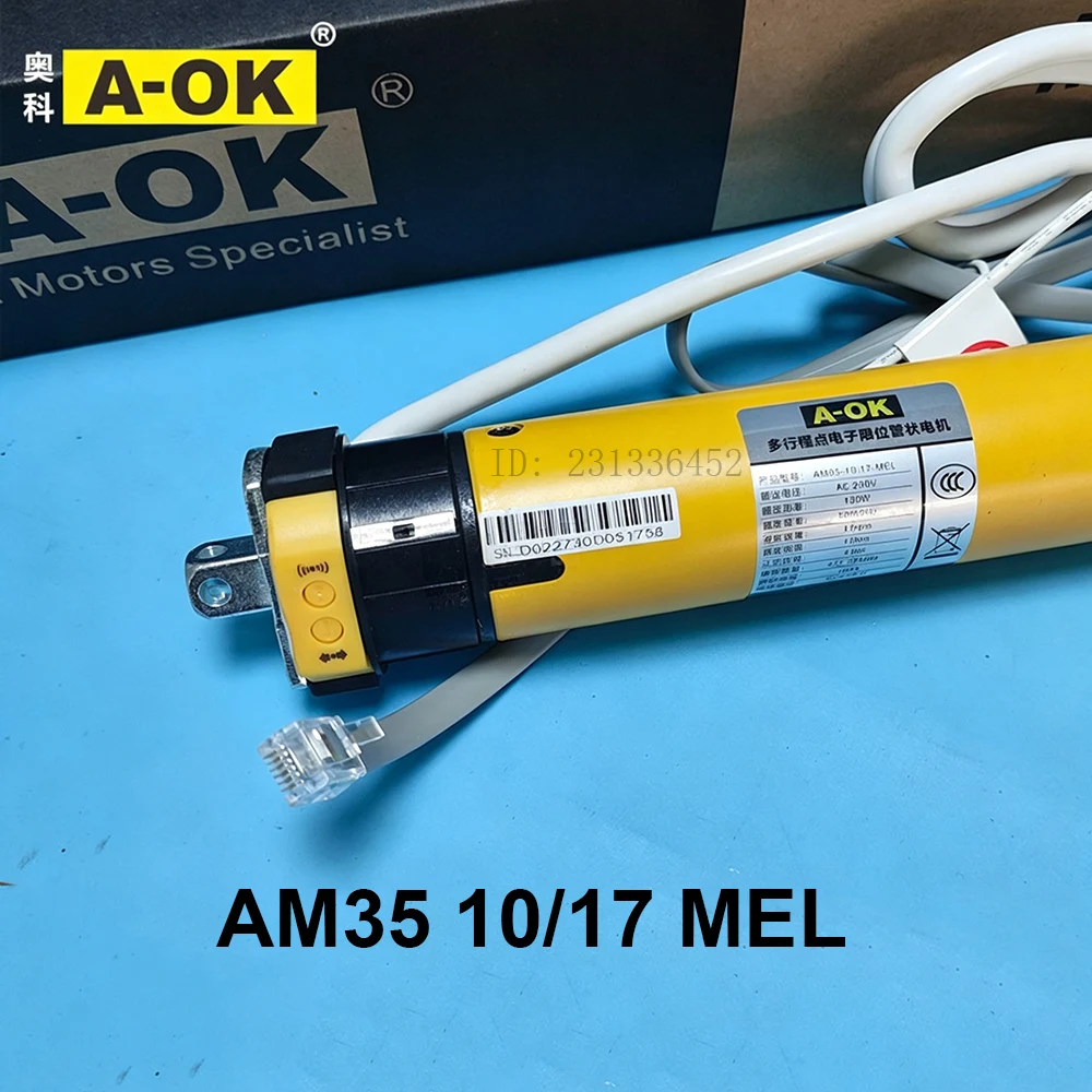A-OK AM35 10/17MEL  220V  RS485 Smart Blinds Motor RF433 Tubular Motor for 40mm/45mm/47mm/50mm Tube Rolling Shutter Home