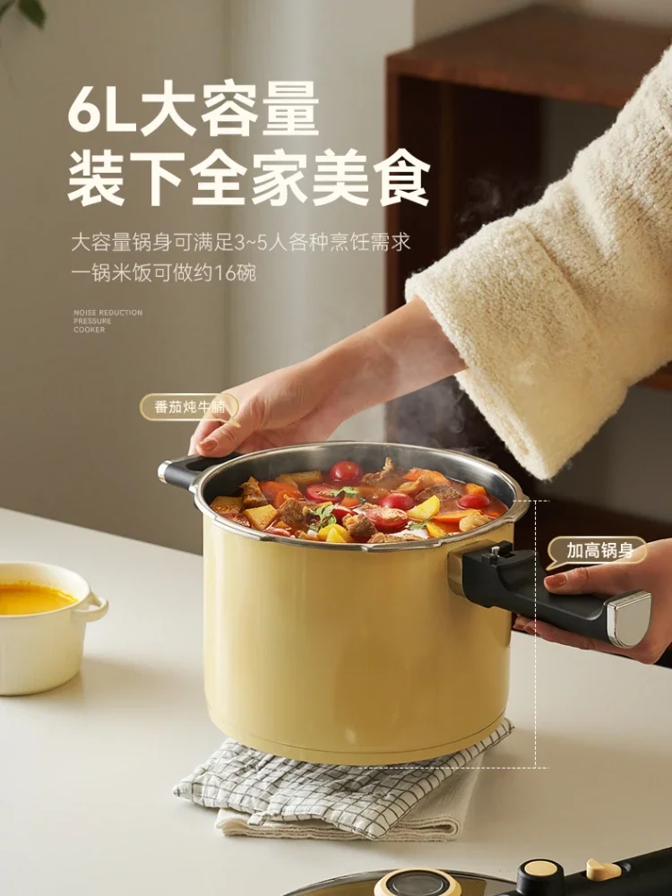 household small micro pressure cooker gas induction cooker universal Pressure cooker explosion-proof large capacity stew soup