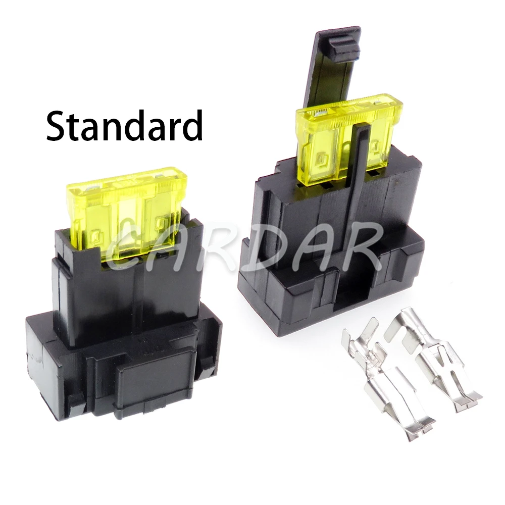 1 Set BX2021A BX2021B Medium Auto Insurance Socket Standard Blade Type Fuse Holder with Terminal Middle Fuse Box