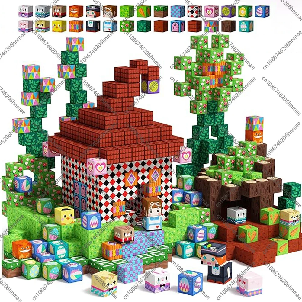 磁気ビルディングブロックモンテッソーリ STEM 教育感覚玩具鉱山世界子供男の子女の子年齢 3 + DIY マグネットキューブおもちゃギフト