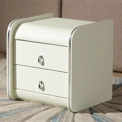 Bedside Table Simple Modern Leather Light Luxury With Lock Mini Small Bedroom European Soft Bag Solid Wood Ultra-narrow Cabinet